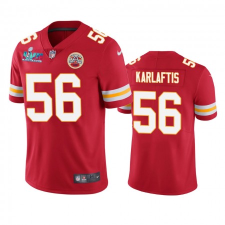 Camiseta Hombre NFL Kansas City Chiefs George Karlaftis 56 Rojo Super Bowl LVII Vapor Limited